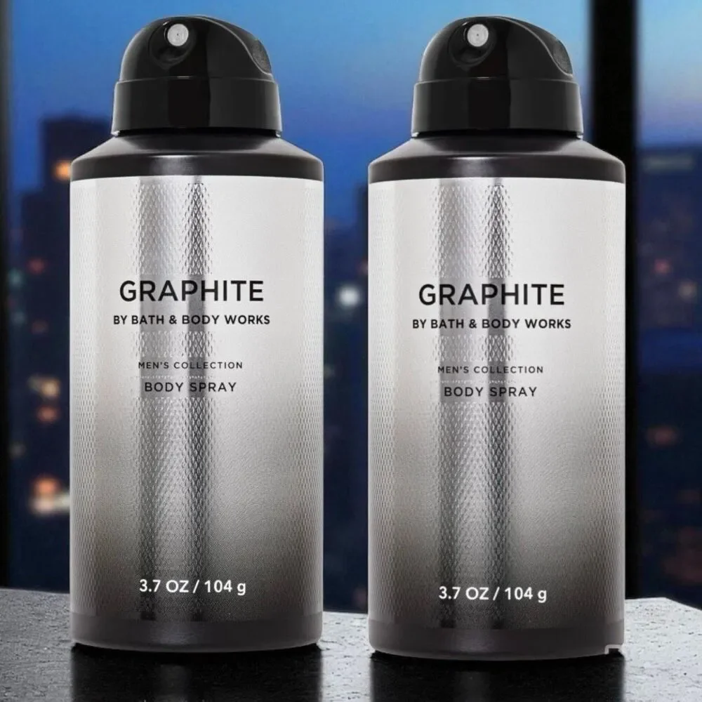 Bath & Body Works Set of 2 Graphite Men’s Collection Bergamot Woods Body Spray